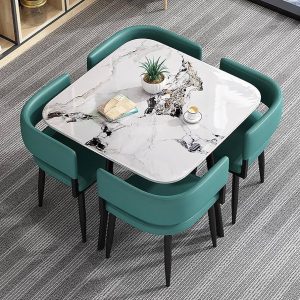 Table à manger (Couleur Bleu & Blanche)