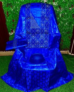 Bazin riche 3 pièces Bleue