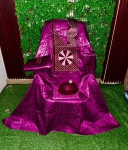 Bazin riche 3 pièces Violet