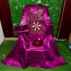 Bazin riche 3 pièces Violet