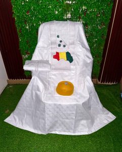 Bazin riche 3 pièces Blanche