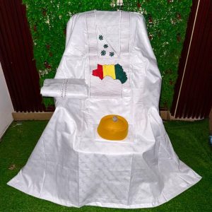 Bazin riche 3 pièces Blanche