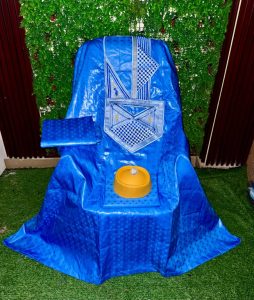 Bazin 3 pièces Bleue