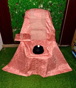 Bazin riche 3 pièces Orange Pâle