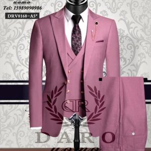 Costume 3 pièces pour Homme ( Couleur Rose)