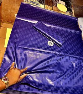 Bazin riche double largeur 3 ( Couleur Violet)