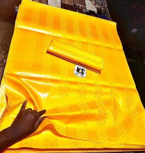 Bazin riche double largeur 3 ( Couleur Jaune)