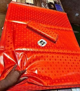 Bazin riche double largeur 3 ( Couleur Orange)