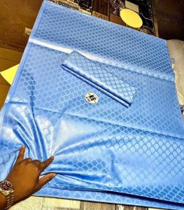 Bazin riche double largeur 3 ( Couleur Bleue)