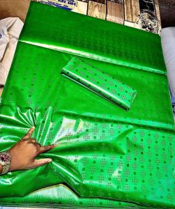 Bazin riche Double Largeur 3 Couleur Verte